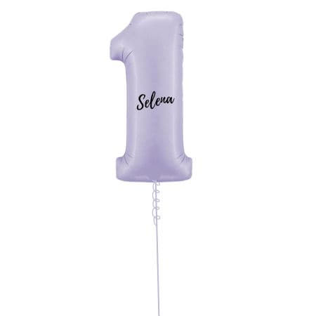 Add a Name to a Lilac Helium Number Balloon I Balloons for Collection Ruislip I My Dream Party Shop