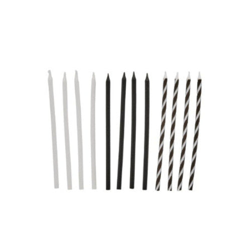 Black and White Candle Set I My Dream Party Shop UK