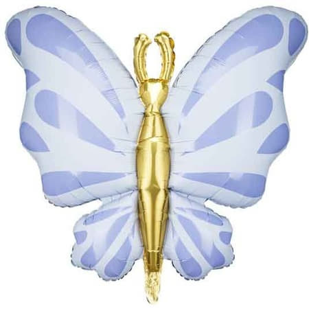 Pastel Blue and Gold Butterfly Balloon I Fairy Party Decorations I My Dream Party Shop UK