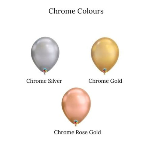 Chrome Colours for Balloon Number Column Packages I Balloons for Collection Ruislip