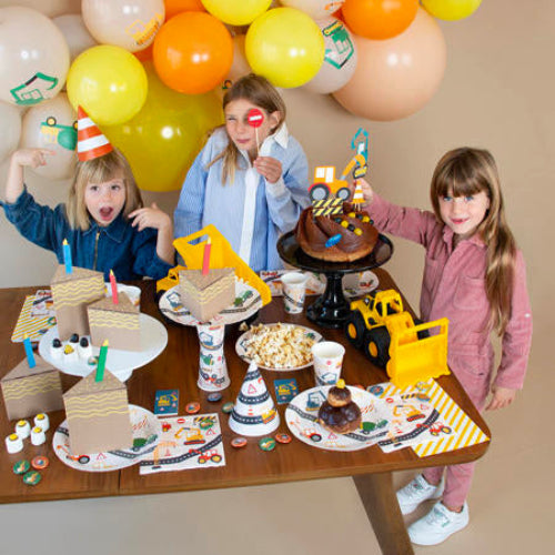 Construction Vehicles Party Plates I Construction Vehicles Party Tableware I My Dream Party Shop UK