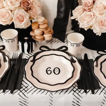 Cream Hello 60 Party Plates I 60th Birthday Party Supplies I My Dream Party Shop UK