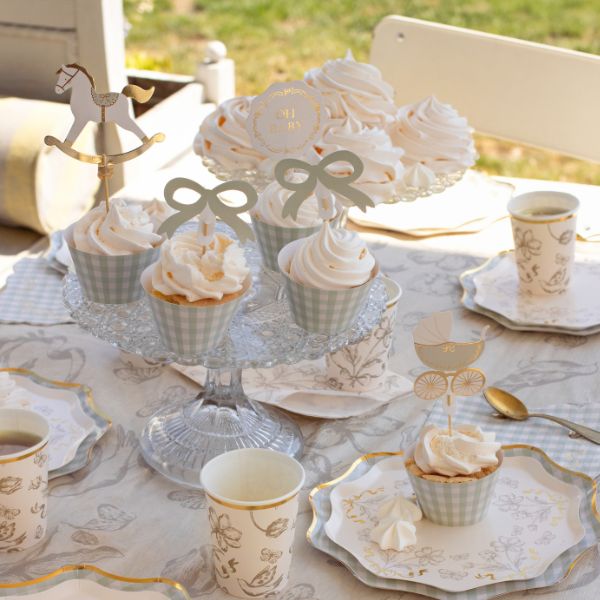 Cream Floral Party Cups I Afternoon Tea Party Supplies I My Dream Party Shop UK