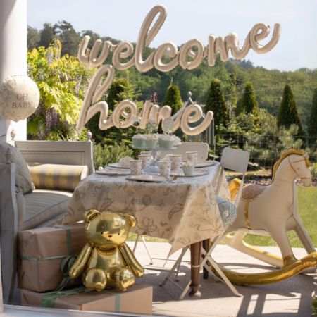 Cream Rocking Horse Balloon I Baby Shower Decorations I My Dream Party Shop UK