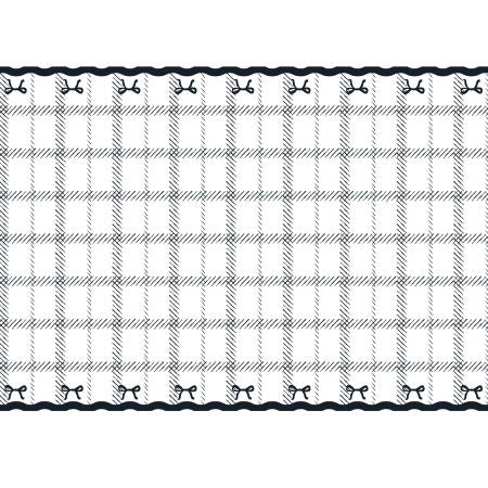 Cream and Black Bow Paper Table Cover I Black and Cream Party Supplies I My Dream Party Shop UK