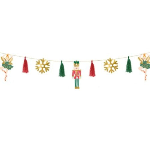 Christmas Nutcracker Tassel Garland I Christmas Party Decorations I My Dream Party Shop UK