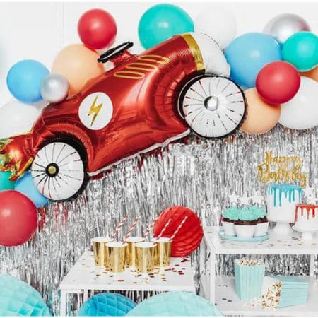 Giant Red Car Foil Balloon I Racing Car Party Supplies I My Dream Party Shop UK
