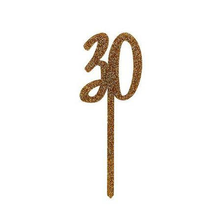 Gold Glitter Acrylic 30th Birthday Cake Topper I 30th Birthday Decorations I My Dream Party Shop