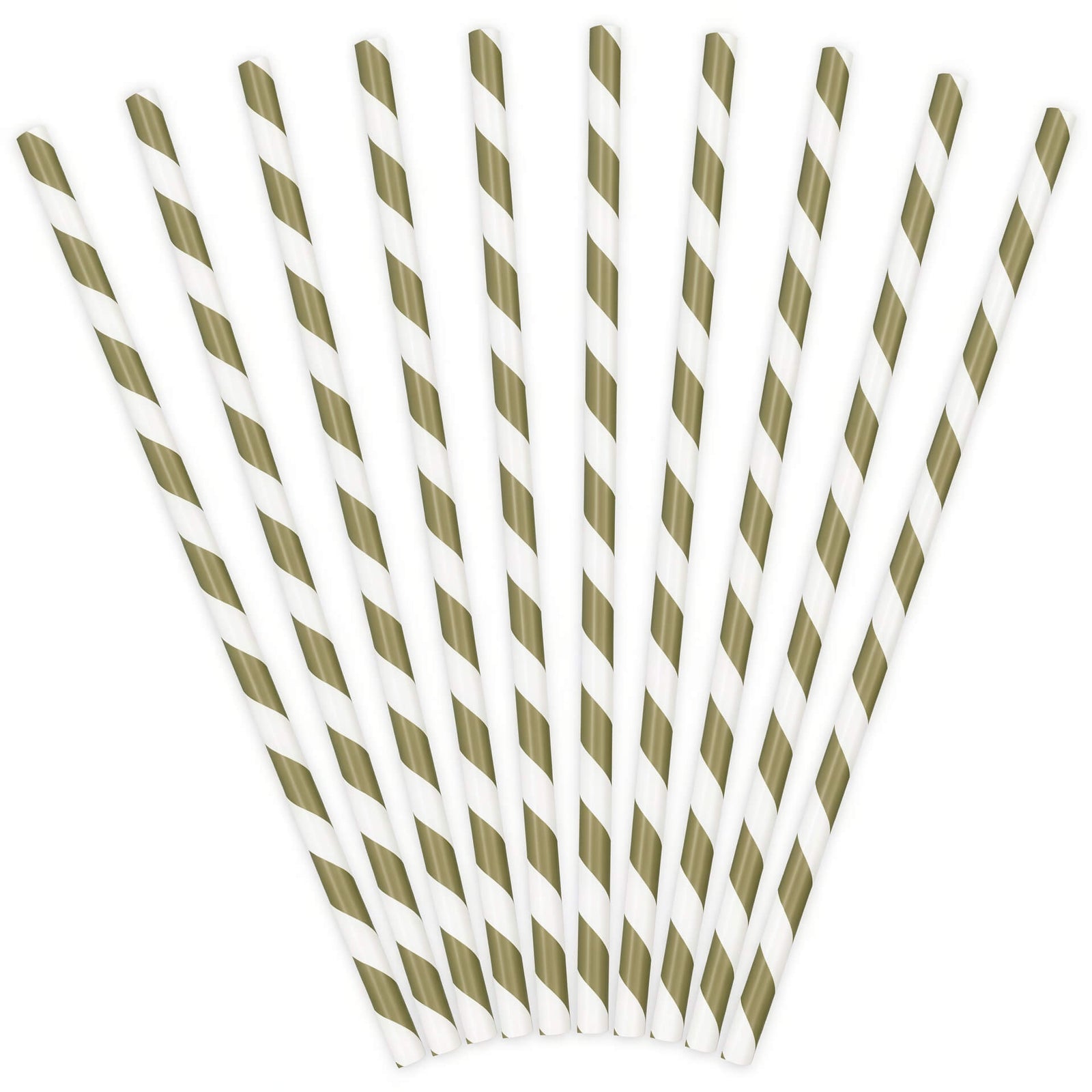 White and Gold Striped Straws I Gold Party Supplies I My Dream Party Shop UK
