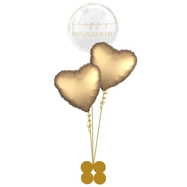 Helium Inflated Happy Engagement and Heart Balloon Bouquet I My Dream Party Shop Ruislip