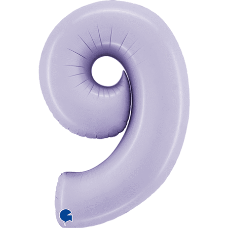 Helium Inflated Lilac Number Nine Balloon I My Dream Party Shop Ruislip