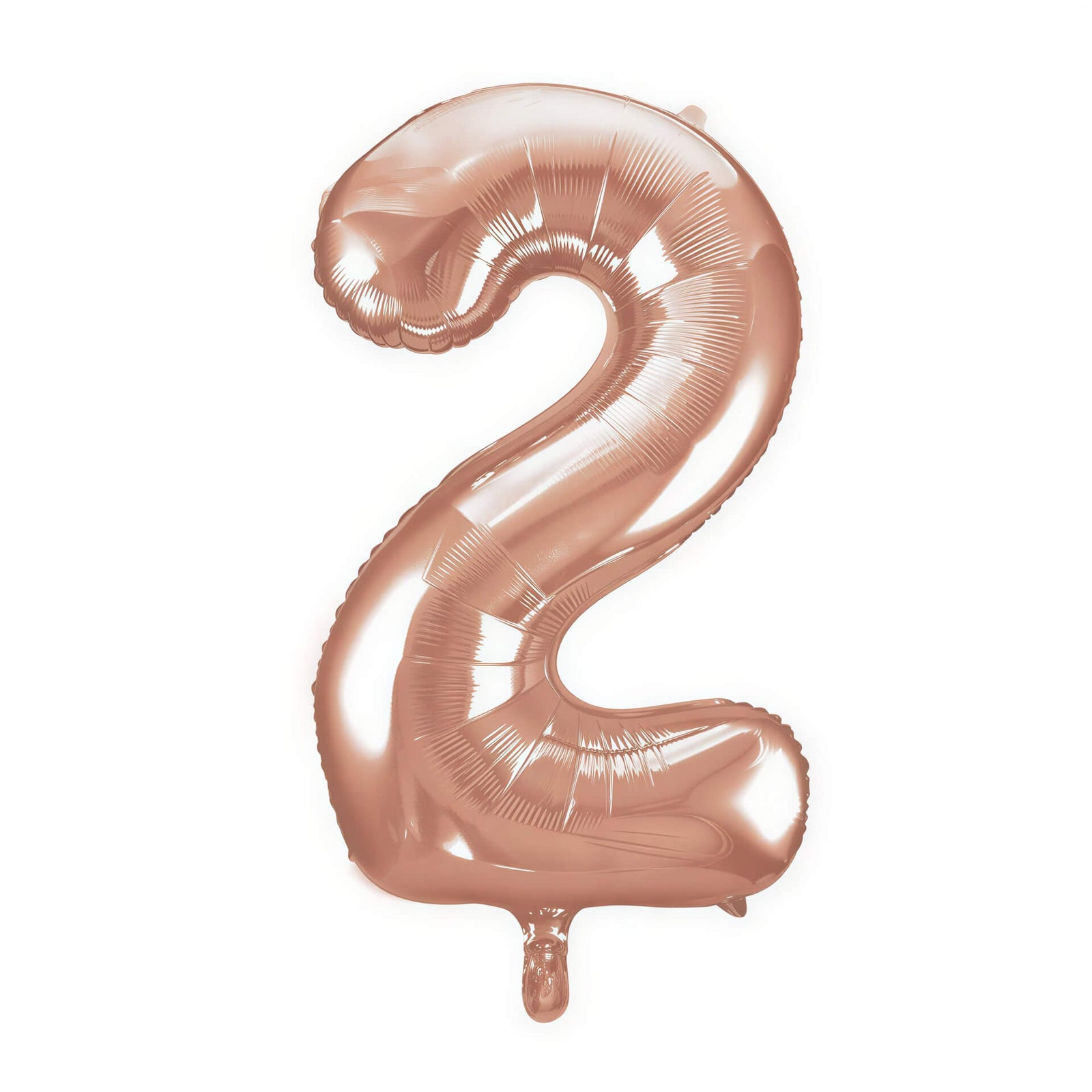 Helium Inflated Rose Gold Number Two Balloon 34 Inches for Collection Ruislip I My Dream Party Shop