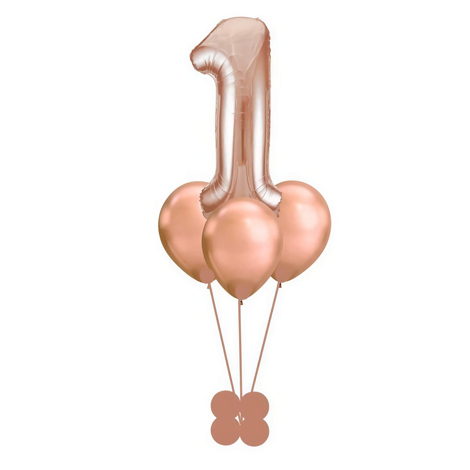 Helium Rose Gold Number Balloons with 3 Latex Underneath I Balloons for Collection Ruislip
