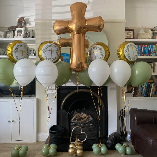 Tabletop Holy Communion Helium Balloons I Collection Ruislip I My Dream Party Shop