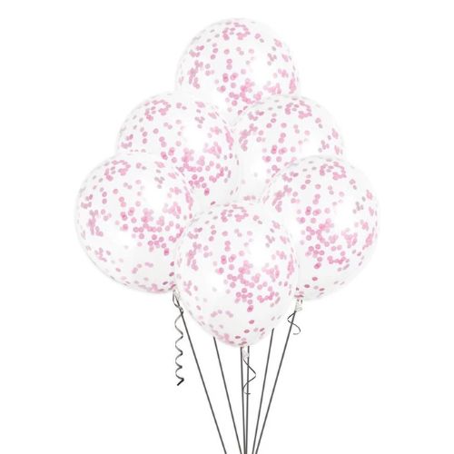 Hot Pink Confetti Balloons I Hot PInk Party Decorations I My Dream Party Shop UK