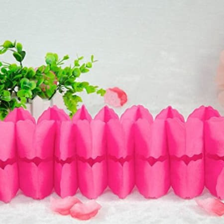 Hot Pink Four Leaf Clover Tissue Garland I Modern Decorations I My Dream Party Shop I UK