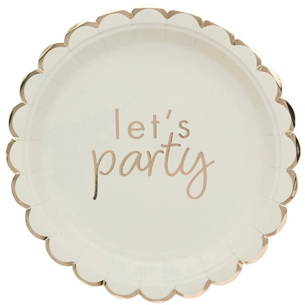 Lets Party Plates I Modern Party Supplies and Decorations I My Dream Party Shop UK