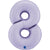 Lilac Helium Inflated Number Balloon I Helium Balloons for Delivery Ruislip I My Dream Party Shop