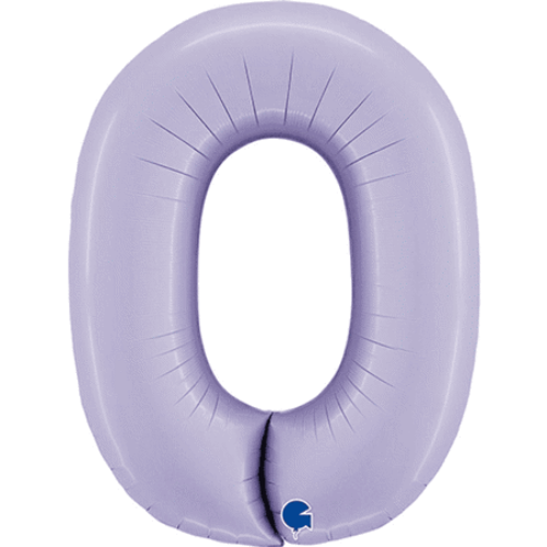 Giant Lilac Number Zero Balloon 40 Inches I Foil Number Balloons I My Dream Party Shop UK