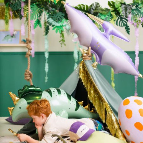 Lilac Pterodactyl Dinosaur Balloon I Dinosaur Party Supplies I My Dream Party Shop UK