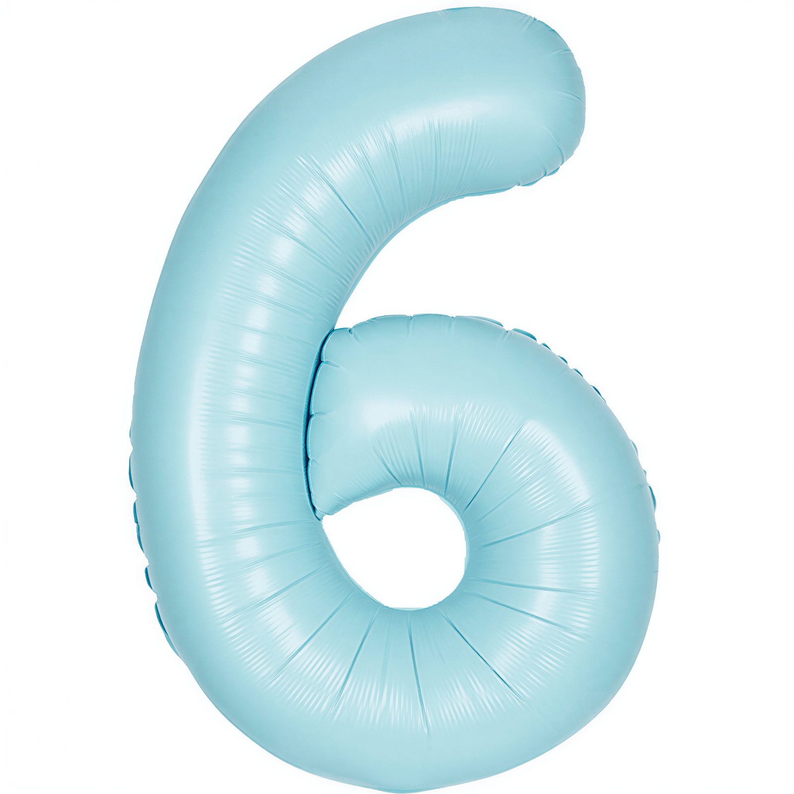 Matt Pastel Blue Foil Number Six Balloon 34 Inches I Foil Number Balloons I My Dream Party Shop UK