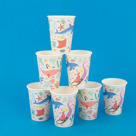 Mermaid Sea Creature Cups I Mermaid Party Decorations I My Dream Party Shop UK