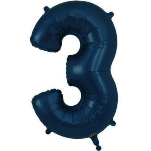 Giant Navy Number Three Balloon 34 Inches I My Dream Party Shop UK