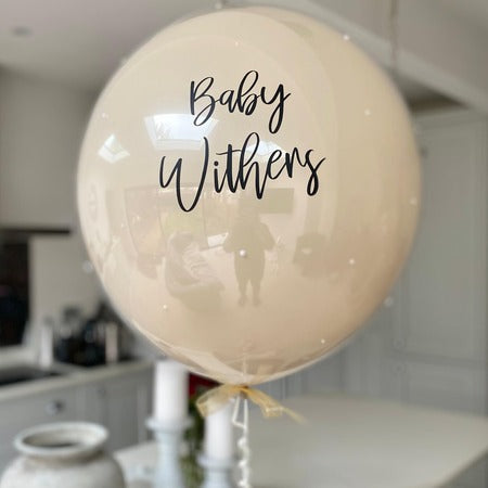Giant Neutral Baby Shower Personalised Balloon I Baby Shower Balloons Ruislip I My Dream Party Shop