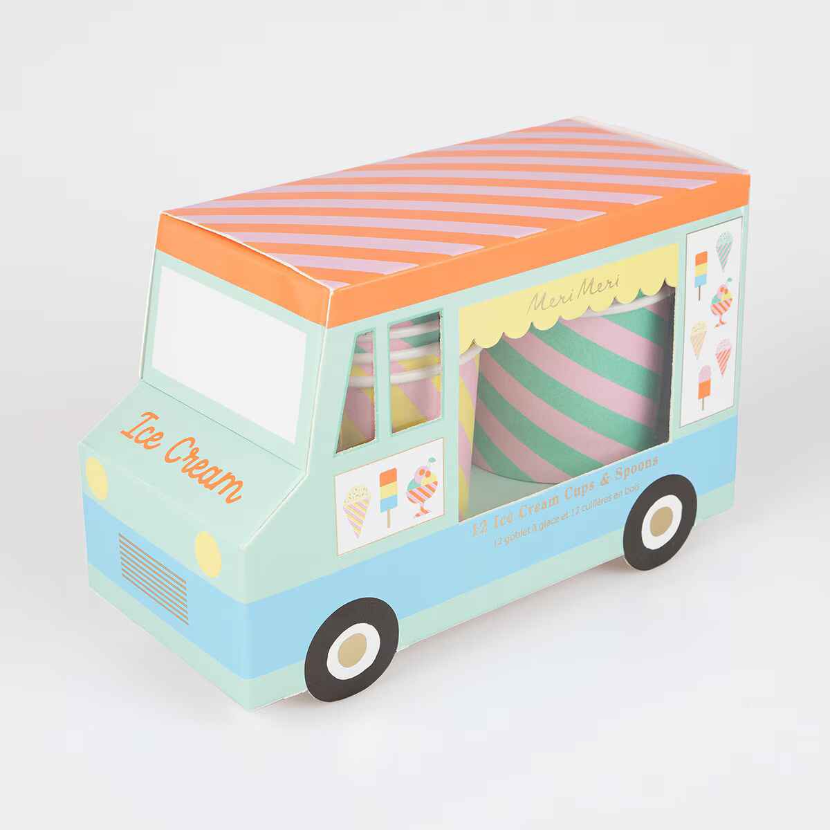 Ice Cream Van Cups and Spoons Meri Meri I Ice Cream Party Decorations I My Dream Party Shop UK