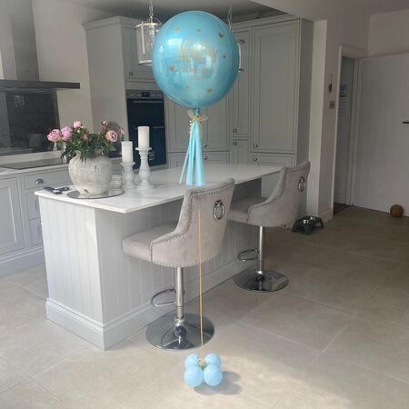 Pastel Blue Personalised Peter Rabbit Orbz I Helium Birthday Balloons I My Dream Party Shop