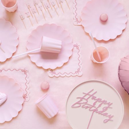Pink Happy Birthday Cake Topper I Pink Party Decorations I My Dream Party Shop UK