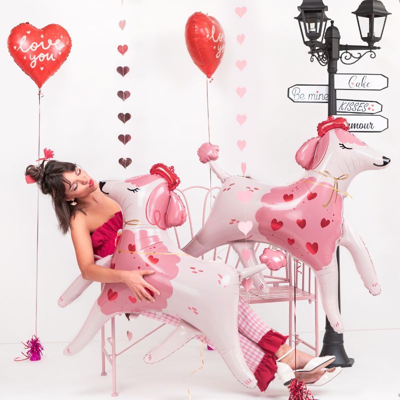 Giant Pink Poodle Dog Balloon I Valentine's Day Balloons I My Dream Party Shop UK