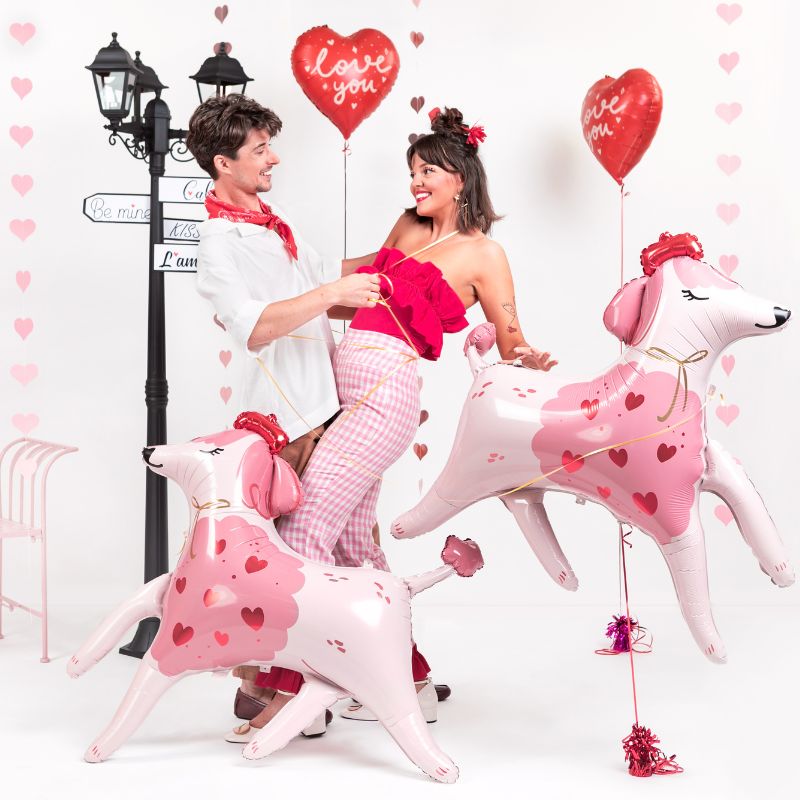 Giant Pink Poodle Dog Foil Balloon I Fun Balloon Shapes I My Dream Party Shop UK