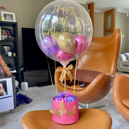 Chrome Purple, Pink and Gold Hot Air Balloon I Balloons For Collection Ruislip I My Dream Party Shop