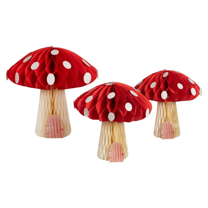 Red Honeycomb Toadstool Decorations I Fairy Party Decorations I My Dream Party Shop UK