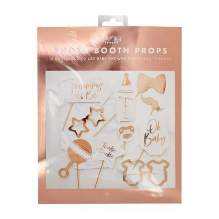 Rose Gold Baby Shower Photo Props I Baby Shower Party Decorations I My Dream Party Shop UK