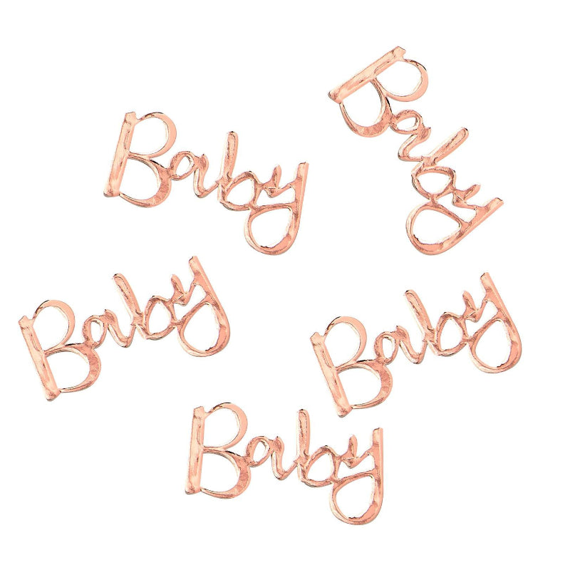 Metallic Rose Gold Baby Confetti I Baby Shower Decorations I My Dream Party Shop UK