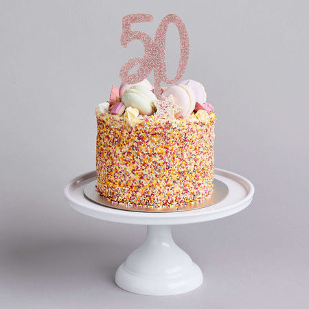 Rose Gold 50th Cake Topper I 50th Birthday Party Supplies I My Dream Party Shop UK