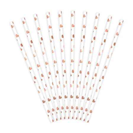 Rose Gold Heart Straws I Rose Gold Party Decorations I My Dream Party Shop UK