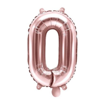Small Rose Gold Number 0 Balloon 14 inches I Rose Gold Foil Numbers Balloons I UK