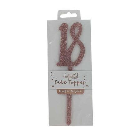Rose Gold Glitter 18th Birthday Cake Topper I 18th Birthday Party Decorations I My Dream Party Shop