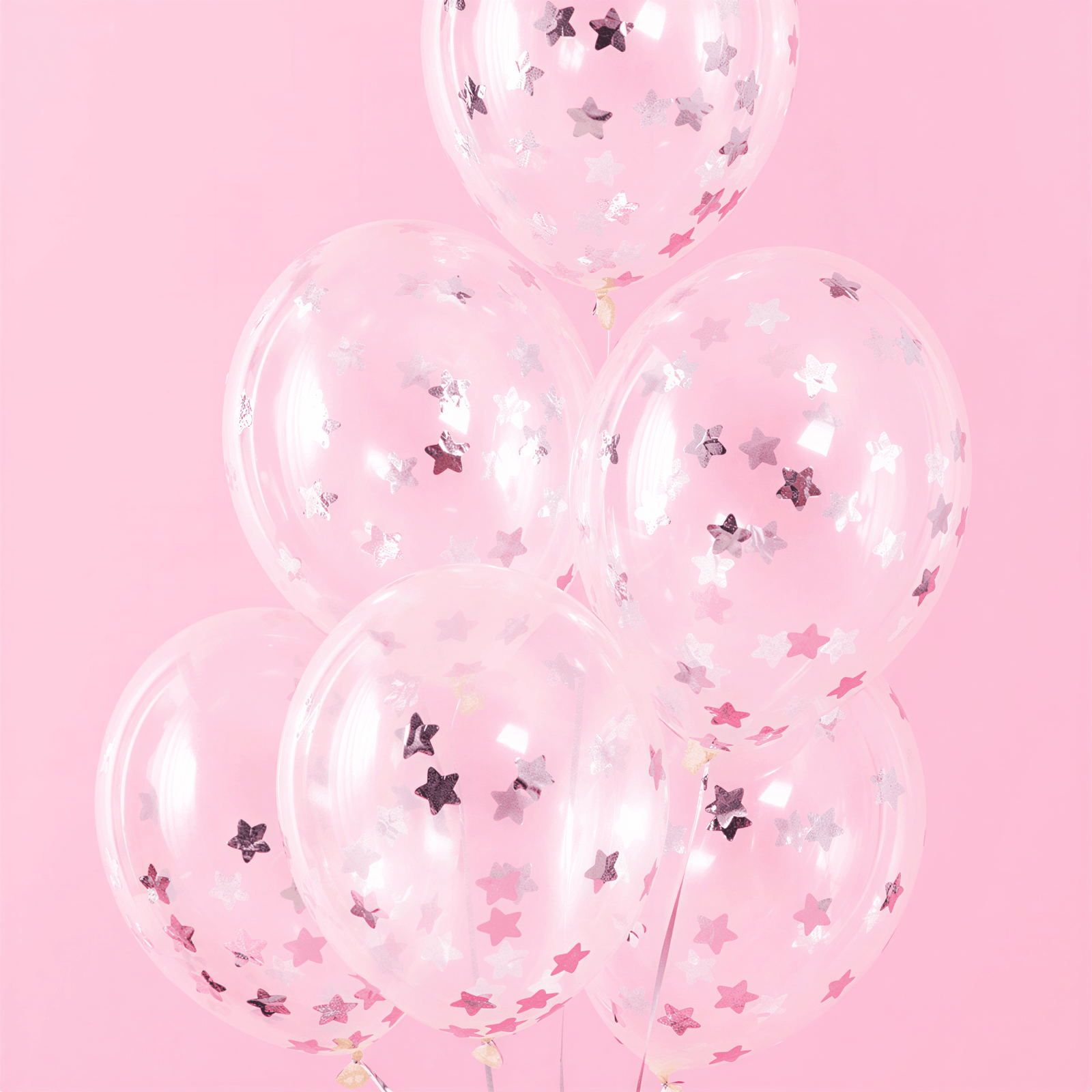 Silver Stars Confetti Balloons I Modern Silver Party Decorations I My Dream Party Shop UK