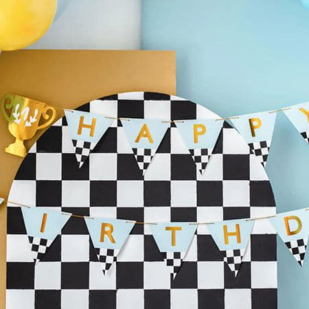 Trophy Happy Birthday Banner I Car Themed Party Supplies I My Dream Party Shop UK