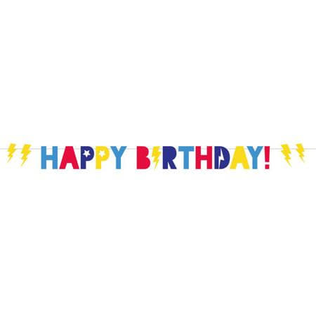 Superhero Happy Birthday Banner I Superhero Party Decorations I My Dream Party Shop UK
