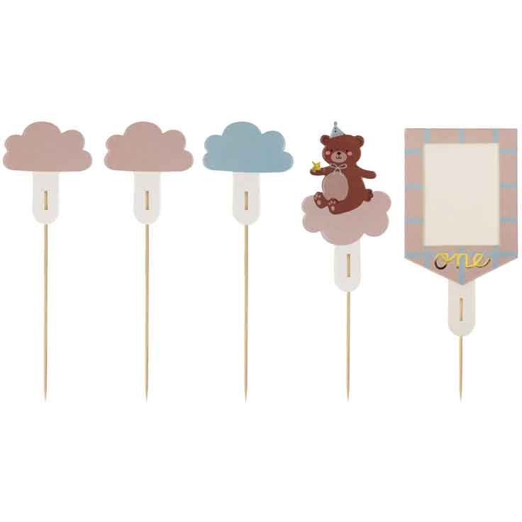 Teddy Bear 1st Birthday Cake Toppers I Teddy Bear Party Supplies I My Dream Party Shop UK