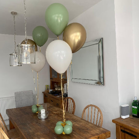 Helium Tabletop Trio of Latex Balloons I Table Centrepieces for Collection Ruislip I My Dream Party Shop