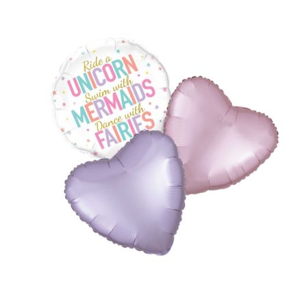 Unicorn Heart Trio Helium Balloon Bouquet I My Dream Party Shop Ruislip