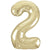 Giant White Gold Two Foil Number Balloon 34 inches I Number Balloons I My Dream Party Shop UK