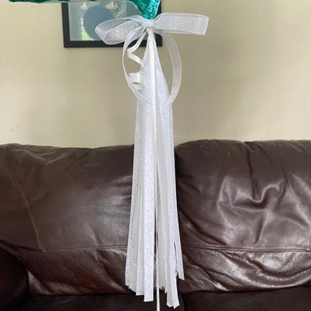 Tassel underneath a Tiffany Number Balloon I Ruislip Helium Balloons I My Dream Party Shop