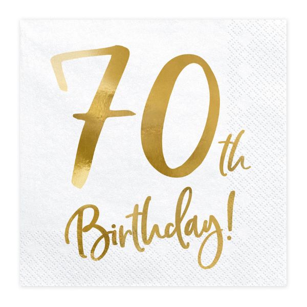 70th Birthday Napkins I 70th Birthday Party Supplies I My Dream Party Shop UK